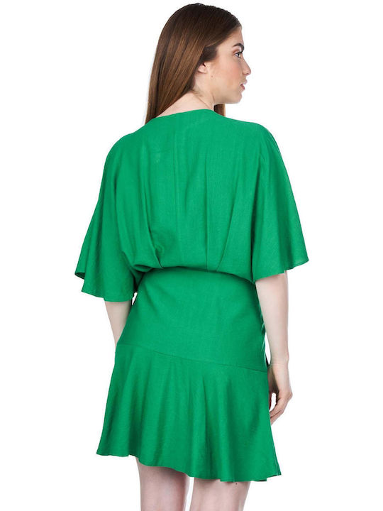 Access Midi Dress Wrap Green