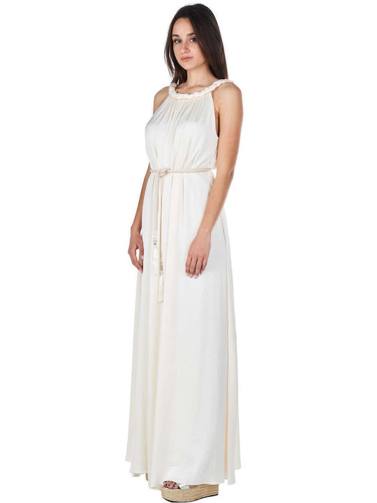 Sommer Maxi Damenkleid Beige