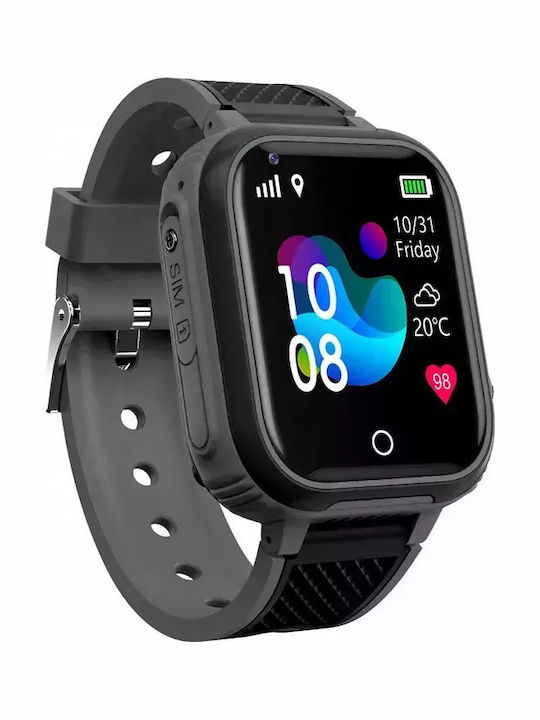 Детски смарт часовник Nubi Lt21 4G SIM карта камера GPS+LBS+Wi-Fi проследяване водоустойчив IP67 черен