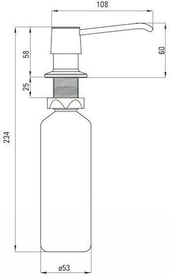 Deante Dispenser Γυάλινο Ασημί 300ml
