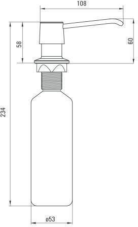 Deante Dispenser Γυάλινο Γκρι 300ml
