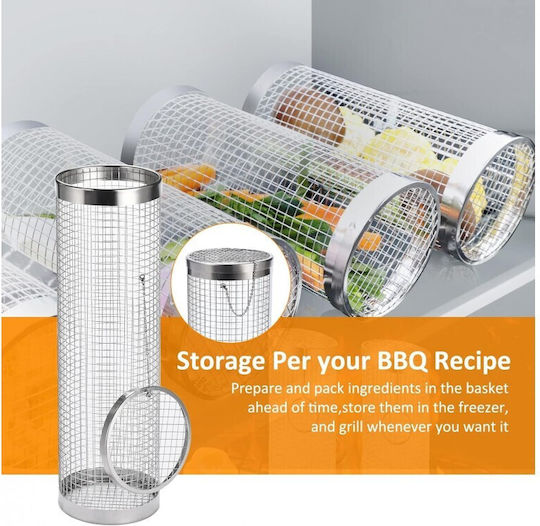 Aj BBQ Rolling Grilling Baskets Cooking Appliances Accessories