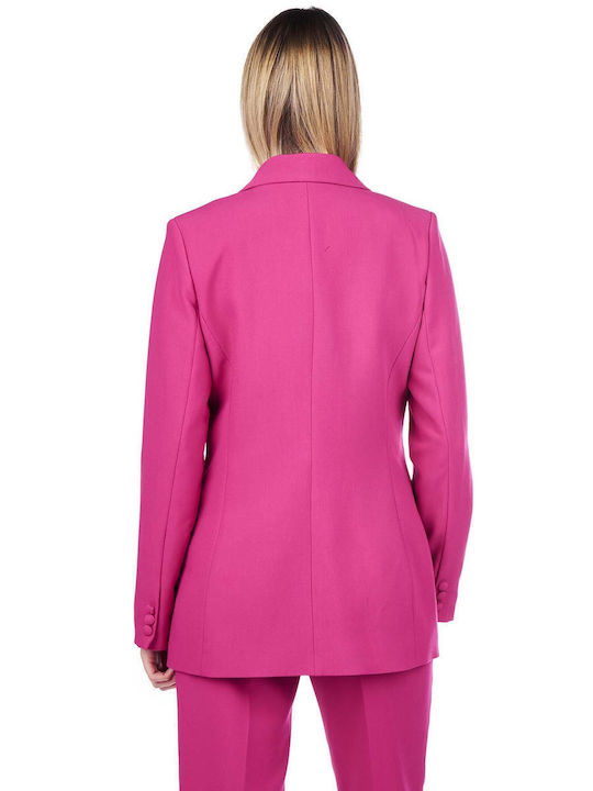 Access Blazer pentru femei Încrucișat Sacou Fuchsia