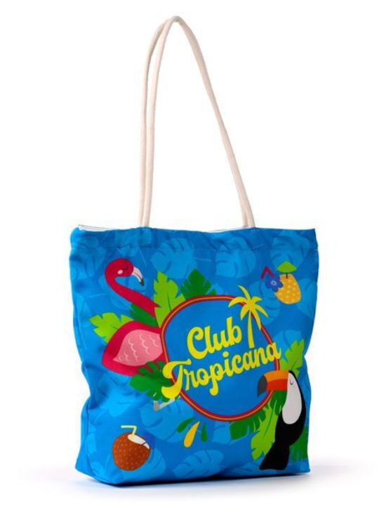 Puckator Club Tropicana Υφασμάτινη Τσάντα Θαλάσσης Μπλε
