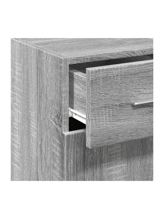 Living Room Display Cabinet made of Particle Board Grey 30x42.5x93cm