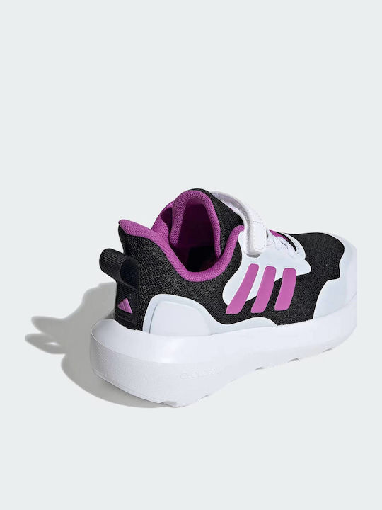 Fortarun Fortarun 3 Kids Sports Shoes Running with Hoop & Loop Closure Core Black / Purple Burst / Cloud White