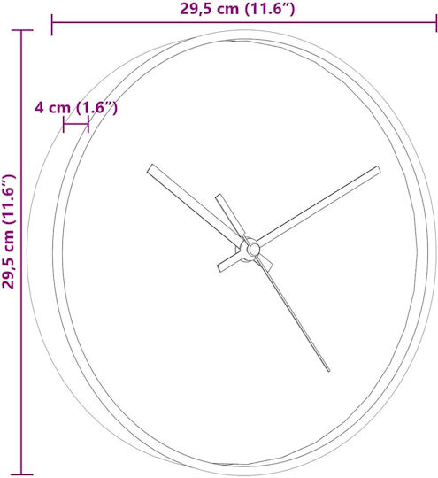vidaXL Silent Wall Clock Blue Ø25.5cm