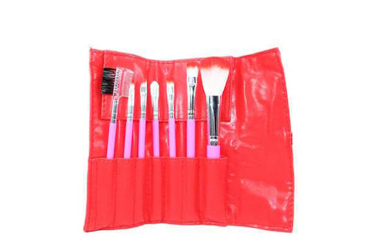 Set 7 Makeup Brushes Fraulein Red