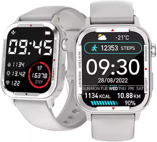 Nubi G96 Smartwatch με Παλμογράφο (Γκρι)