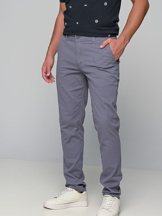 Van Hipster Men's Trousers Chino Elastic in Slim Fit Gray