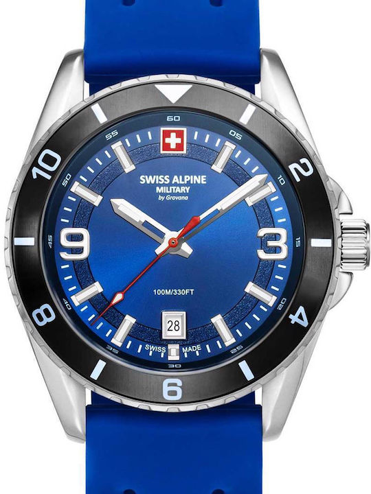Swiss Alpine Military by Grovana Ρολόι Μπαταρίας με Καουτσούκ Λουράκι Swiss Alpine Military by Grovana Ρολόι Μπαταρίας με Καουτσούκ Λουράκι
