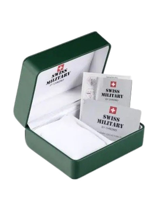 Swiss Military by Chrono Мъжки Часовник Хронограф На Батерия с Черна Каучукова Каишка