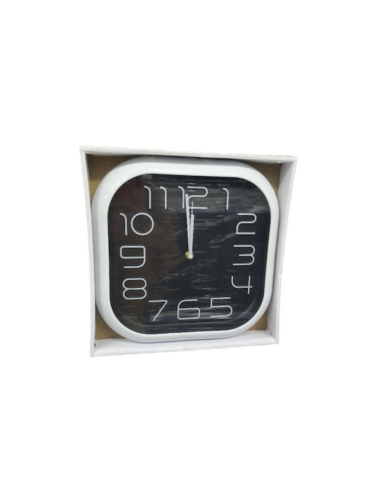 Wall Clock Plastic Black Ø30cm