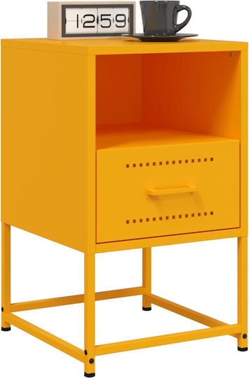 Noptiere Metalice Galbene 2buc 36x39x60.5cm