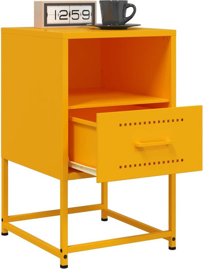 Noptiere Metalice Galbene 2buc 36x39x60.5cm