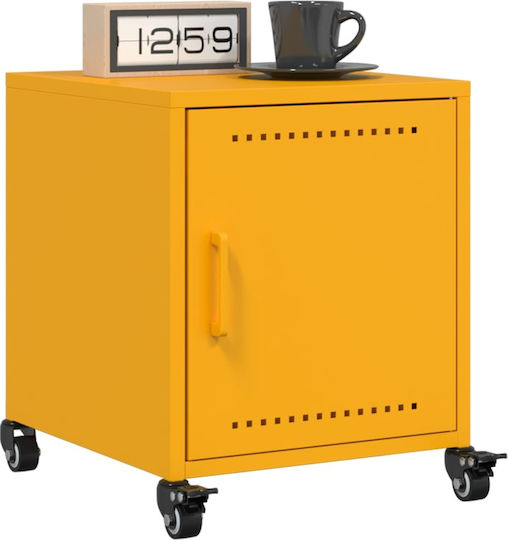 Wooden Bedside Tables Yellow 2 Pieces 36x39x43.5cm