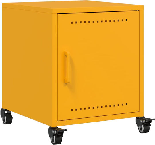 Wooden Bedside Tables Yellow 2 Pieces 36x39x43.5cm