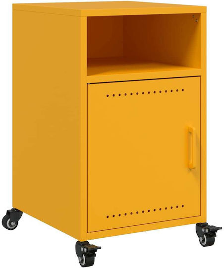 Wooden Bedside Tables Yellow 2 Pieces 36x39x59cm