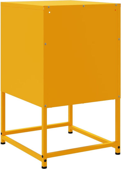 Noptiere Metalice Galbene 2buc 36x39x60.5cm
