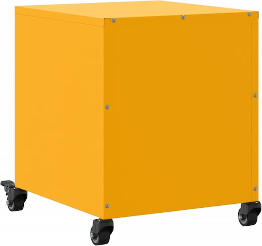 Wooden Bedside Tables Yellow 2 Pieces 36x39x43.5cm
