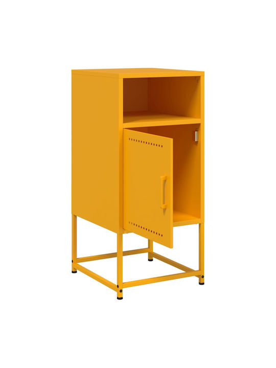 Noptiere Metalice Galbene 2buc 36x39x78cm