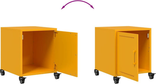 Wooden Bedside Tables Yellow 2 Pieces 36x39x43.5cm