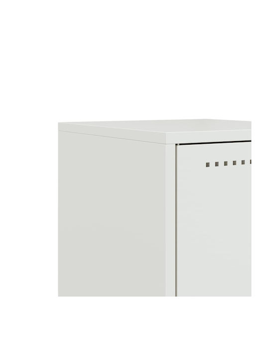 Wooden Bedside Table White 36x39x43.5cm