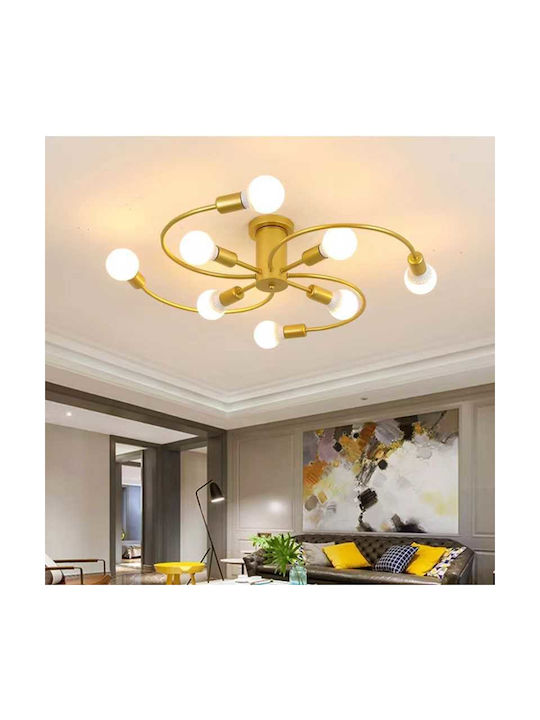 Ceiling Mount Light Gold with Integrated LED