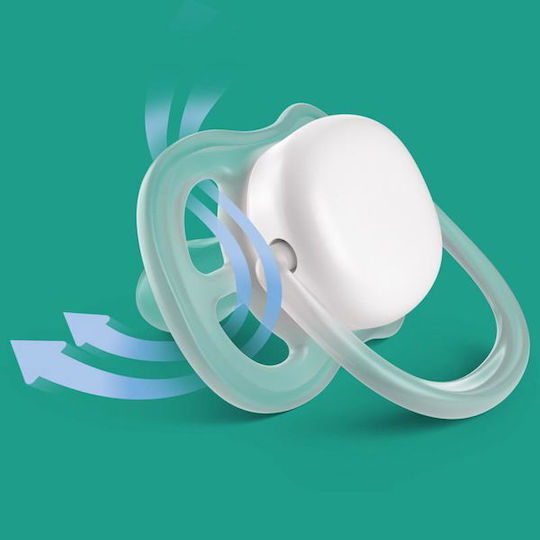 Philips Ultra Air Pacifiers Silicone Elephants - Green for 18+ months 2pcs