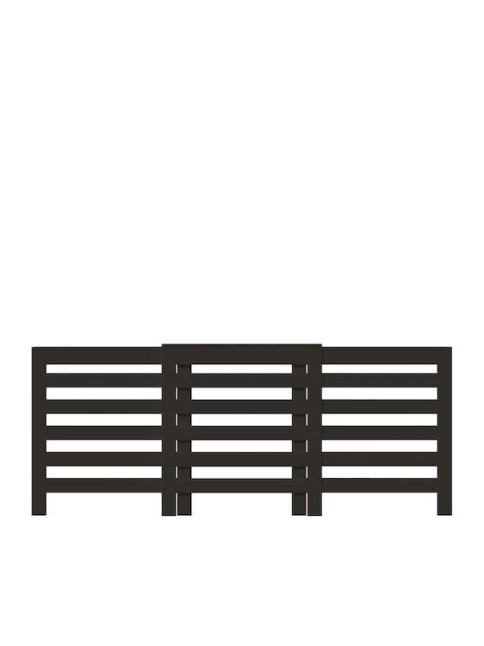 vidaXL Husă Pentru Radiator Din PAL Negru 205x21.5x83.5cm