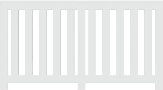 vidaXL Radiator Cover from Particleboard White 149x20x82cm