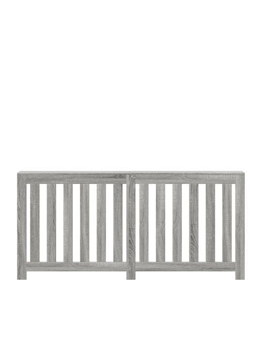 vidaXL Калориферен Капак от ПДЧ Сив 175x20x82см