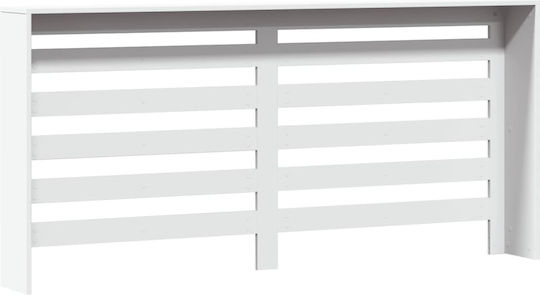 vidaXL Radiator Cover Made of White Particleboard 175x20x82cm