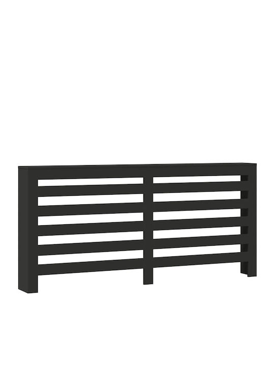 vidaXL Калориферно Капаче От ПДЧ Черно 175x20x82см