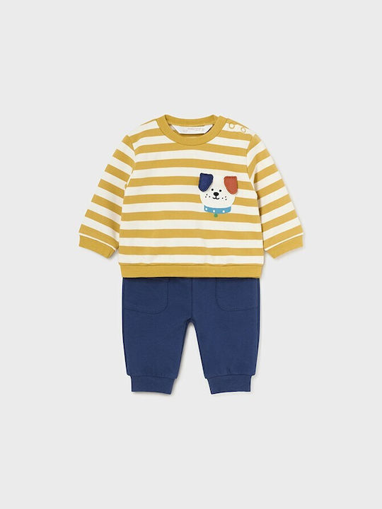 Mayoral Kids Set with Pants Winter 4pcs Yellow