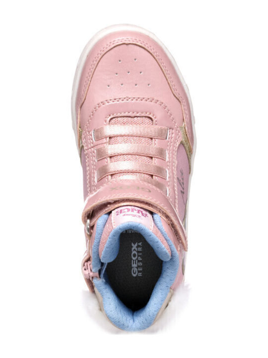 Skylin Παιδικά Sneakers High με Σκρατς Ροζ