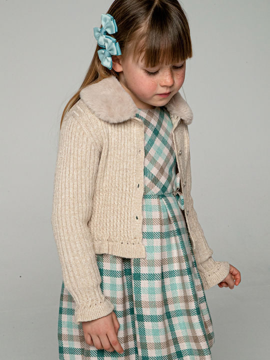 Kids Cardigan Knitted Almond