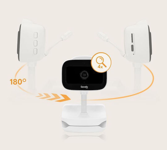 Lionelo Babyline Go Wireless Baby Monitor Camera & Audio , with Two-way Communication & Lullabies