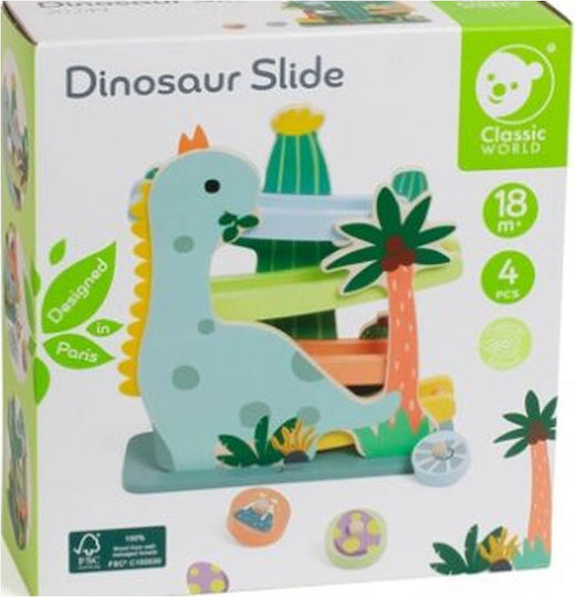 Classic World Babyspielzeug Rutsch Dinosaurier aus Holz für 18++ Monate