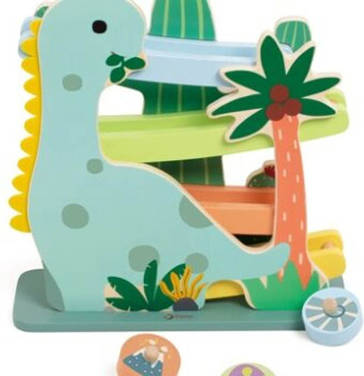 Classic World Babyspielzeug Rutsch Dinosaurier aus Holz für 18++ Monate