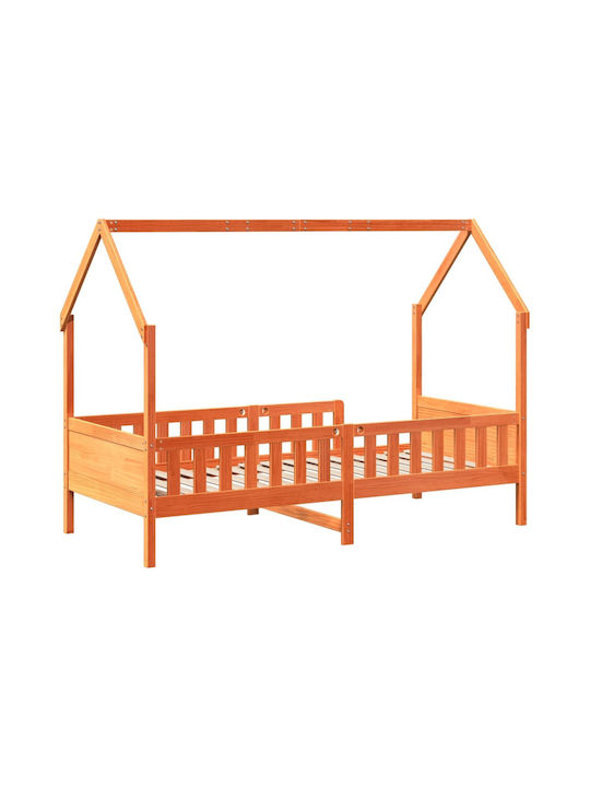 Pat pentru Copii Single Maro pentru Saltea 90x190cm