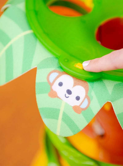 Bright Starts Jucărie pentru Bebeluși Tropical Twirl Ball Play cu Lumină și Sunete pentru 6++ Luni