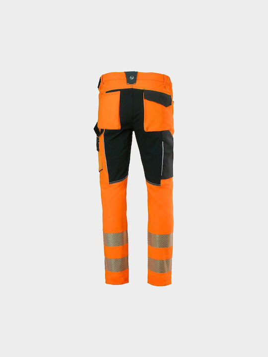 Stenso 4stretch Reflective Work Trousers Orange