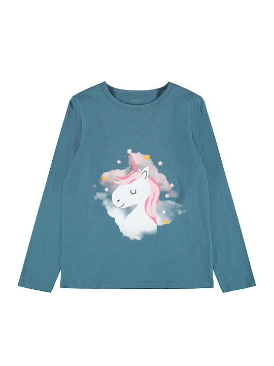 Name It Kids' Pajamas Winter Cotton Petrol Unicorn