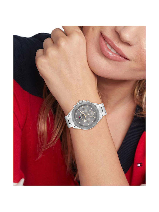 Tommy Hilfiger Uhr mit Silber Metallarmband