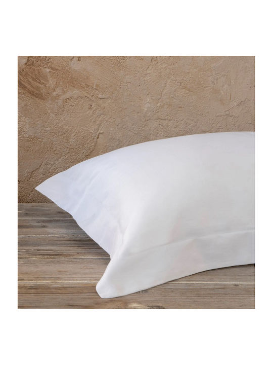 Nima Superior Σεντόνι Υπέρδιπλο με Λάστιχο 165x205+35εκ. White