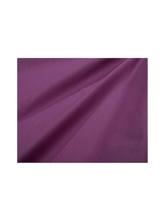 Dimcol Sheet Set with 1 Pillowcase for Single Bed 160x240cm. Solid Dark Magenta 2pcs