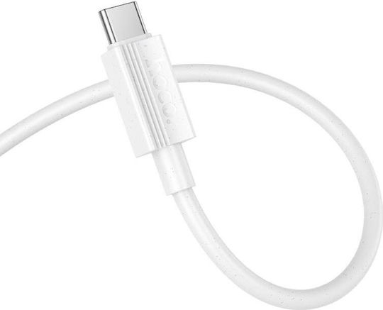 Hoco USB 2.0 Cable USB-C male - USB-C 60W Λευκό 1m