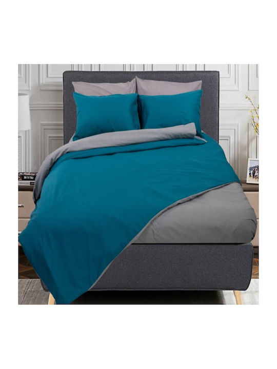 Kipper Set Cearșafuri Single 170x260cm. Emerald-grey 3buc