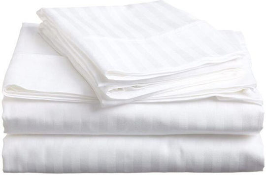 Sunshine Elite Hotel Sheet White Semi-Double 190x270cm Cotton Sateen 1pcs